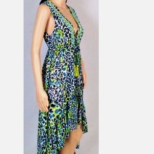 Violet Kay Blue and Green High Low Dress Fairycore Babydoll